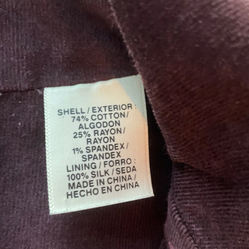 Penguin XS or 0 women Corduroy blazer/jacket Burgundy Preppy Old Money Y2K - Picture 6 of 10